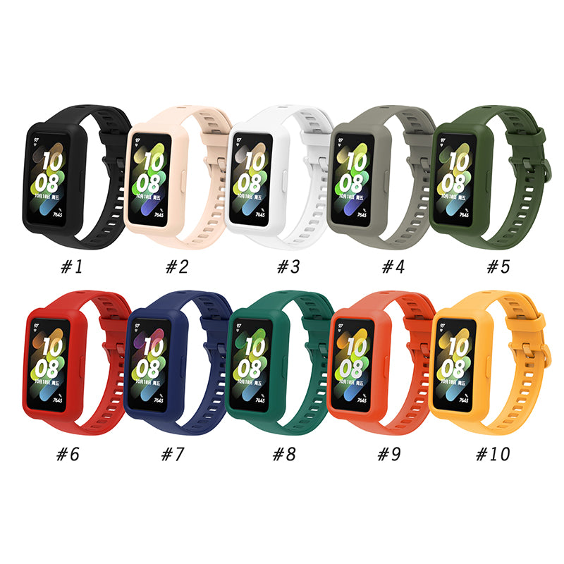 Soft Silicone Watch Case for Huawei Band 7 6 Anti-scratch Protection Watch Frame Cover Soft Silicone Watch Case for Huawei Band 7 6 Anti-scratch Protection Watch Frame Cover